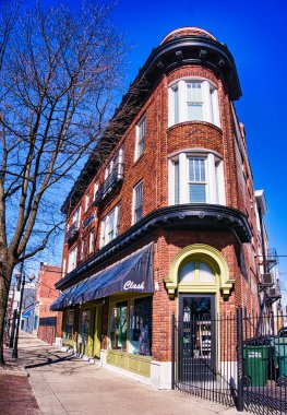 Dayton Ohio 'daki Oregon bölgesinde eşsiz bir bina. ABD 2023.