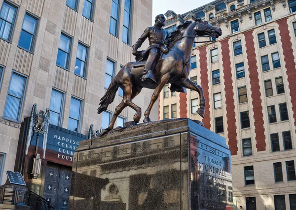 Джексон Томас Джей Стоунволл Генерал Лейтенант Родился Кларксбурге Monument Usa — стоковое фото