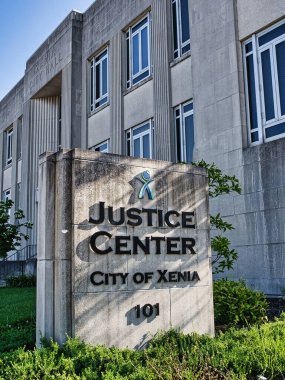 Greene County Adalet Merkezi Xenia Oh, Xenia, Ohio şehir merkezindeki Greene County Adalet Merkezi. ABD 2024