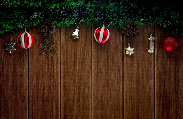 Composición Navideña Hermosos Artículos Decoración Enmarcados Tablero Negro Navidad Calibración —  Fotos de Stock
