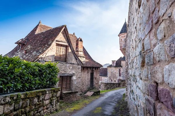 Rue Dans Village Médiéval Curemonte Correze Nouvelle Aquitaine France — Photo