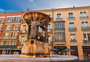 Fountain of the Three Graces, Trinity square, Toulouse, Haute Garonne, Occitanie, France