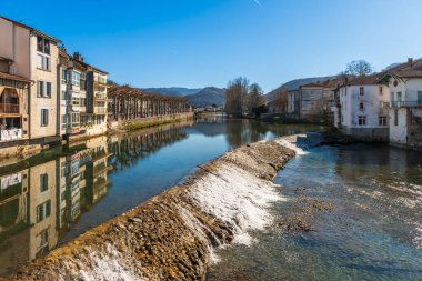 River Salat in Saint Girons, Ariege, Occitanie, France