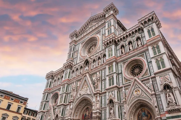 Hoofdgevel Van Kathedraal Van Santa Maria Del Fiore Florence Toscane — Stockfoto