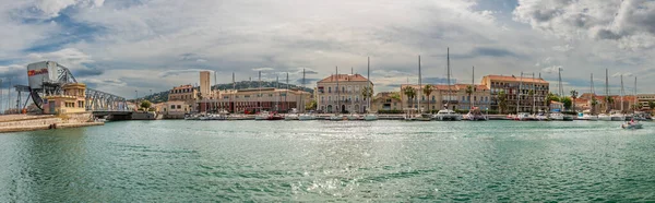 stock image Franois Maillol quay and Tivoli bridge in Ste, Occitanie, France