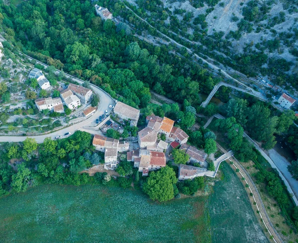 Piccolo Borgo Nel Centro Del Circo Navacelles Hrault Occitanie Francia — Foto Stock