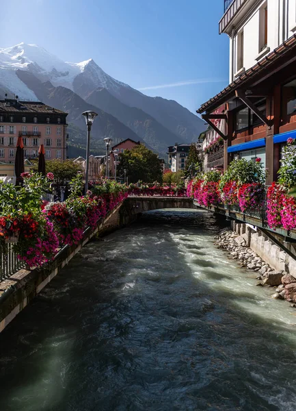 Arve River Chamonix Foot Mont Blanc Haute Savoie France — Stock Photo, Image
