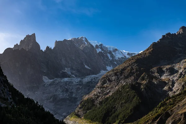 Panorama Över Monte Bianco Massif Italienska Alperna Aosta Valley Italien — Stockfoto