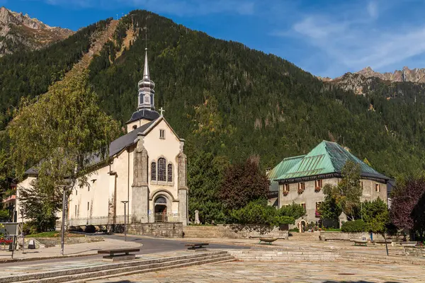 Saint Michel Church Chamonix Haute Savoie France — Stock Photo, Image