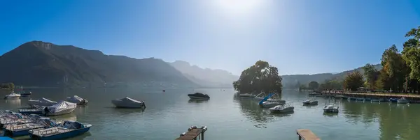 Herrliches Panorama Vom Ufer Des Sees Annecy Haute Savoie Frankreich — Stockfoto