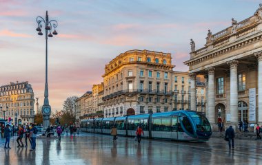29 Kasım 2018: Place de la Comedie Bordeaux, Gironde, Yeni Aquitaine, Fransa