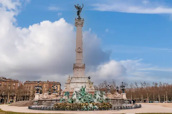 Monumento Los Girondins Place Des Quinconces Burdeos Gironde Nueva Aquitania — Foto de Stock