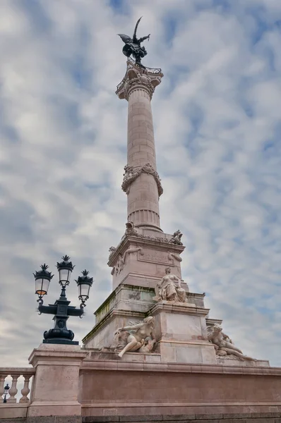Column Girondins Monument Place Des Quinconces Bordeaux Gironde Nouvelle Aquitaine — Stock Photo, Image