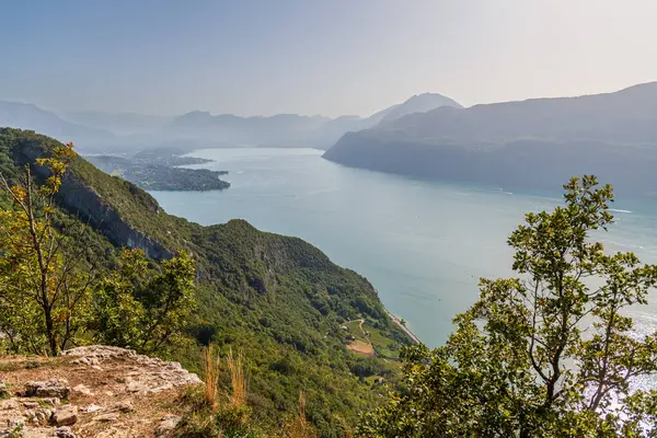 Panoramautsikt Över Lake Bourget Savoie Frankrike — Stockfoto