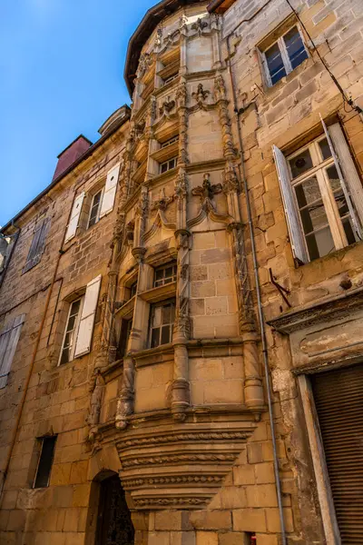 Renaissance Straat Gevel Brive Gaillarde Correze Nouvelle Aquitaine Frankrijk — Stockfoto