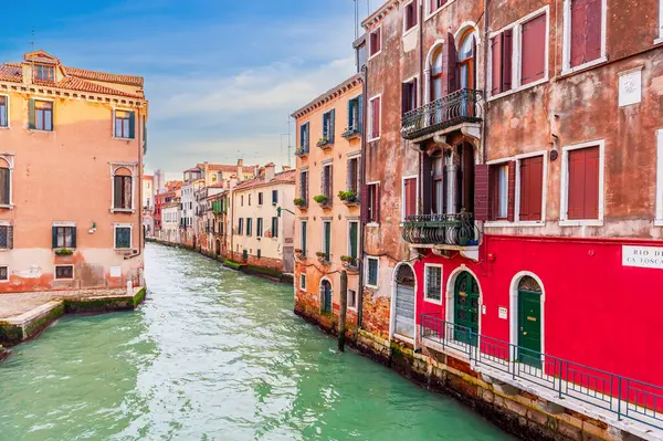 Typical Canal Representative Venice Veneto Italy — Stock Photo, Image