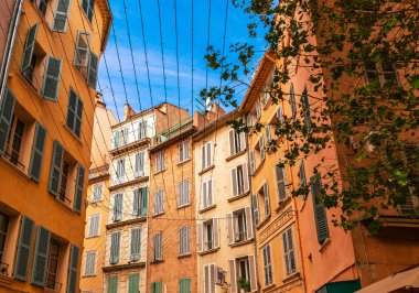 Facades of the old town of Toulon, in the Var, Provence-Alpes-Cote d'Azur, France. clipart