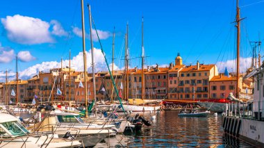 Saint Tropez marinası, Var 'da, Provence Alpes Cote d' Azur, Fransa