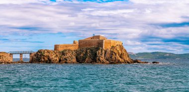 The Pradeau redoubt, known as Tour Fondue, built at this time at the end of the Giens peninsula, in Var, Provence, France. clipart