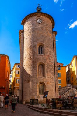 The Saint-Blaise Tower is the only witness of the Templar commandery created in the 12th century. In Hyeres, in the Var, in Provence, France. clipart