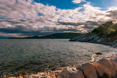 Porquerolles Adası 'ndan, Fort Sainte Agathe' den, Port Cros Ulusal Parkı 'ndan, Var, Provence, Fransa
