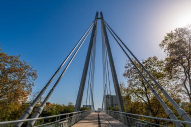 The Anita Conti footbridge over the Garonne in Toulouse, Occitanie, France clipart