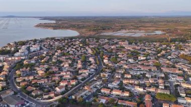 Towards the lagoon station at the exit of Meze, in Occitanie, France.