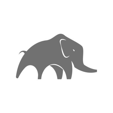 elephant logo, catchy simple drawing, Elephant silhouette for print