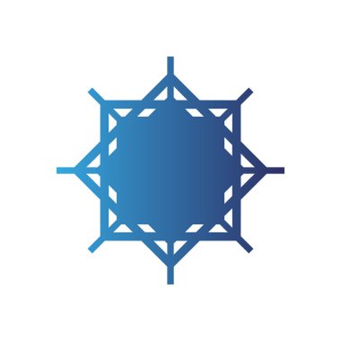 Decorative inspirational icon in blue tones, catchy, minimalist.