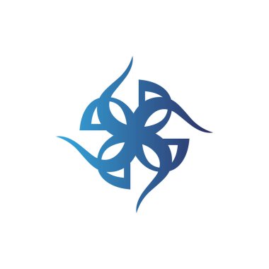 Decorative inspirational icon in blue tones, catchy, minimalist.