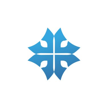 Decorative inspirational icon in blue tones, catchy, minimalist.