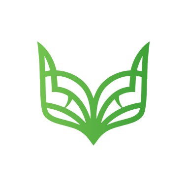 green cat logo, evil eye cat logo modern corporate, abstract letter logo