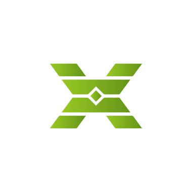 Letter X green modern logo, X logo Template Vector modern corporate, abstract letter logo