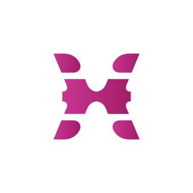Letter X purple color modern logo X logo Template Vector modern corporate, abstract letter logo