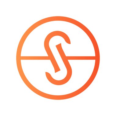 Letter S logo orange icon design template elements modern corporate, abstract letter logo