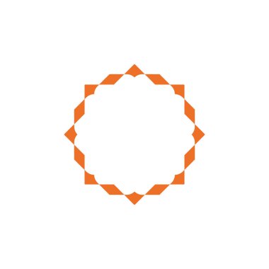 motif logo round textile icon a modern corporate, abstract letter logo