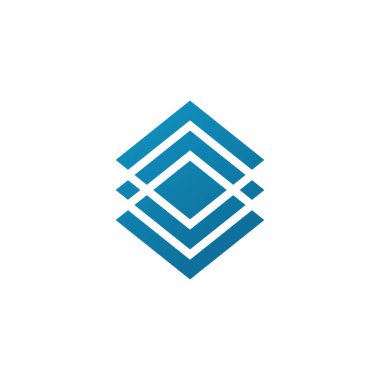 squares logo building icon modern corporate, abstract letter logo