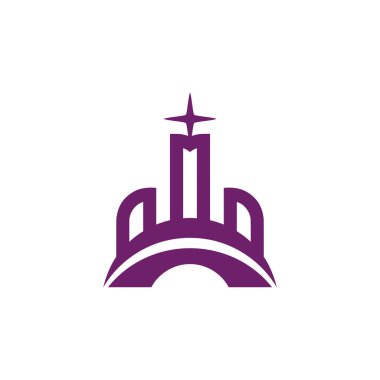 building star logo bridge construction symbol design, graphic, minimalist.logo