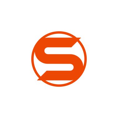 S logo orange color icon for players design, graphic, minimalist.logo
