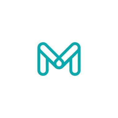 Yaratıcı M logosu m simgesi akılda kalıcı basit M logosu