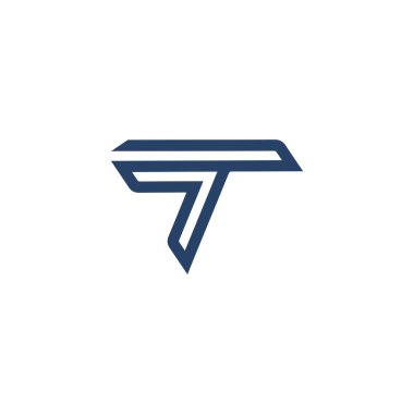 yaratıcı t logosu simgesi akılda kalıcı basit t logosu