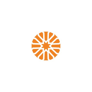 tekstil için basit simge logosunu yuvarla