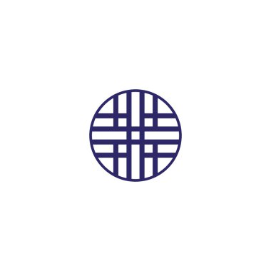 yuvarlak köşeli logo labirent elemanı vektör dairesel soyut logo tasarımı