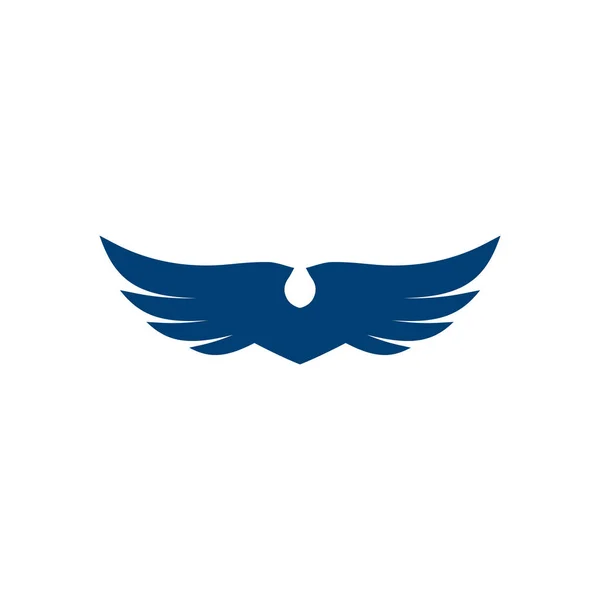 Avião Pássaro Asa Logotipo Forte Asas Ícone — Vetor de Stock