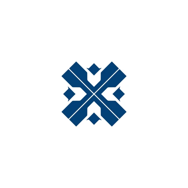 Чотири Кути Логотип Значка Удачі Простий Символ Удачі — стоковий вектор