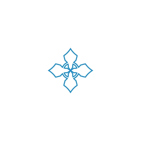 Čtyři Rohy Štěstí Ikona Logo Jednoduché Štěstí Symbol — Stockový vektor