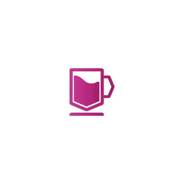 Jugo Vidrio Logotipo Bebida Fresca Símbolo — Archivo Imágenes Vectoriales
