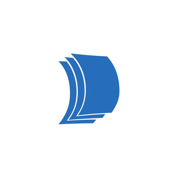 Бумага Логотип Синий Бумаги Иконка Принтера Бумаги — стоковый вектор