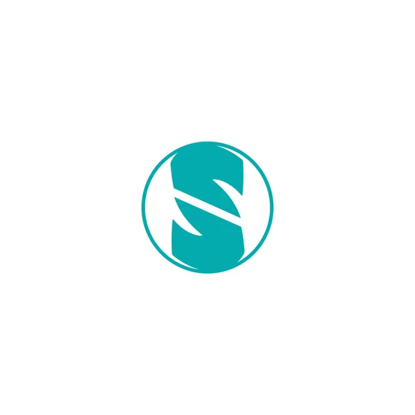 Sのロゴアイコン楕円形のコーナーシンプルなSのロゴ — ストックベクタ