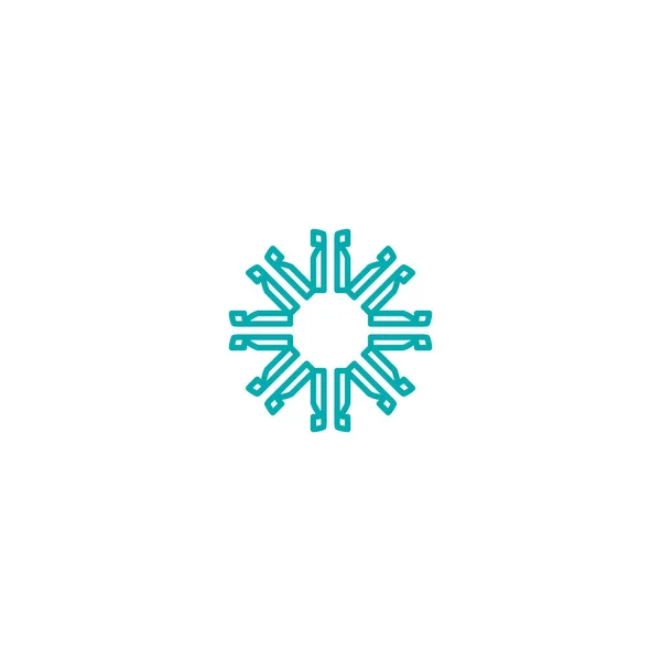 Símbolo Simple Industria Ropa Logotipo Simple Para Uso Textil — Vector de stock